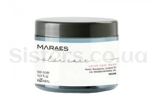 Маска для фарбованого волосся з олією макадамії та лляною олією KAARAL Maraes Color Care Mask 500 мл - Фото