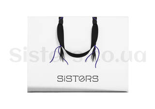 Бумажный пакет SISTERS черные косы - Фото