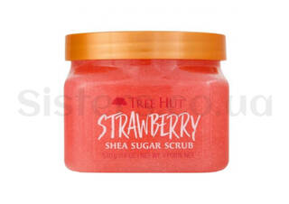 Скраб для тела с ароматом клубники TREE HUT Shea Sugar Scrub Strawberry 510 г - Фото