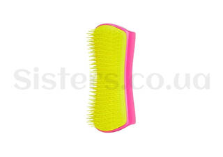 Щетка для вычесывания собаки PET TEEZER Detangling & Dog Grooming Brush Pink Yellow - Фото
