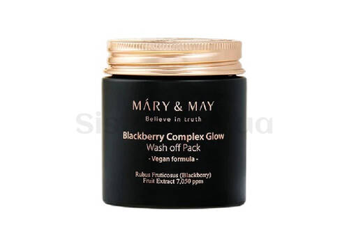 Антиоксидантна глиняна маска MARY&MAY Blackberry Complex Glow 125 г - Фото