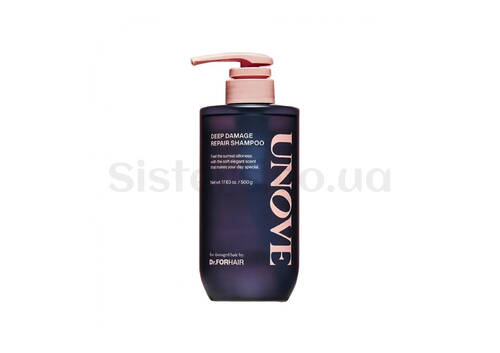 Відновлювальний шампунь для пошкодженого волосся UNOVE Deep Damage Repair Shampoo 500 мл - Фото