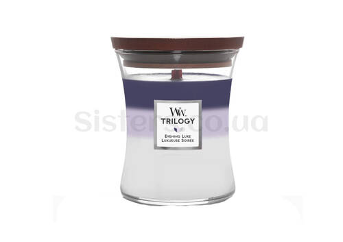 Ароматична свічка з тришаровим ароматом WOODWICK Evening Luxe Trilogy 275 г - Фото