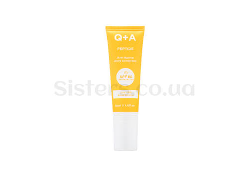 Антивіковий сонцезахисний крем для обличчя Q+A Peptide Anti-Ageing Daily Sunscreen 50 мл - Фото