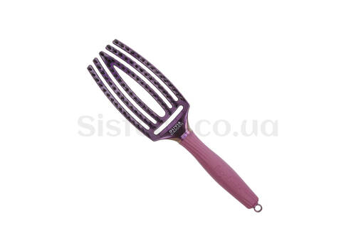 Щітка масажна OLIVIA GARDEN Finger Brush Care Ionic Violet Amethyst - Фото