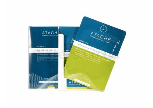 Антиоксидантна відновлююча маска з вітаміном С ATACHE Vitamin C Action AHA Promask CV 1 шт - Фото
