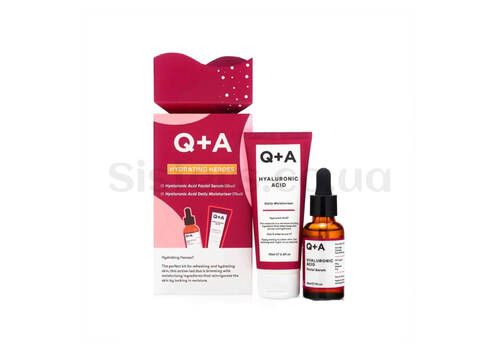 Подарунковий набір для зволоження шкіри Q+A Hydrating Heroes Gift Set - Фото