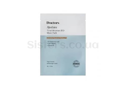 Тканинна маска з 10 формами гіалуронової кислоти та центелою DOCTORS Hyalcica Total Moisture 10 D Mask Pack 1 шт - Фото