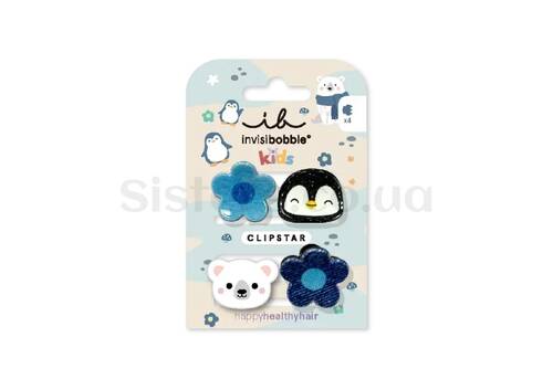 Набір заколок для волосся INVISIBOBBLE Clipstar Kids Polar World 4 шт - Фото