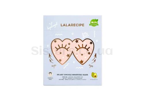 Зволожувальна гідрогелева маска для шкіри навколо очей LALARECIPE Heart Goggle Moisture Mask 7 г - Фото