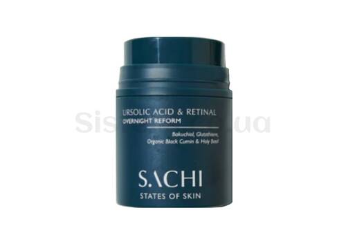 Гель-крем для шкіри з урсоловою кислотою та ретиналем SACHI SKIN Ursolic Acid & Retinal Serum 30 мл - Фото