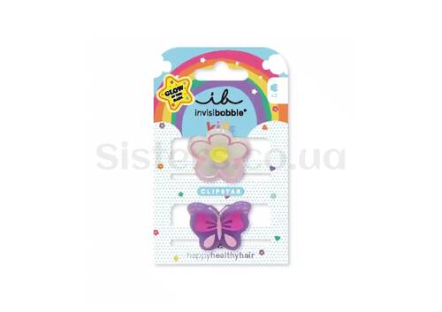 Заколки для волосся INVISIBOBBLE Clipstar Kids Glow Happy Flower 2 шт - Фото