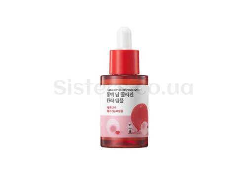 Концентрована сироватка з колагеном ROUND LAB Camellia Deep Collagen Firming Ampoule 30 мл - Фото