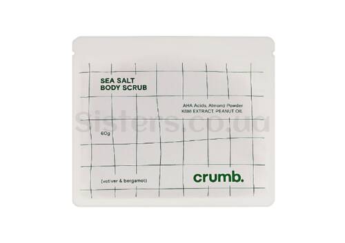 Сольовий скраб для тіла з AHA-кислотами CRUMB Vetiver & Bergamot 1 саше х 60 г - Фото